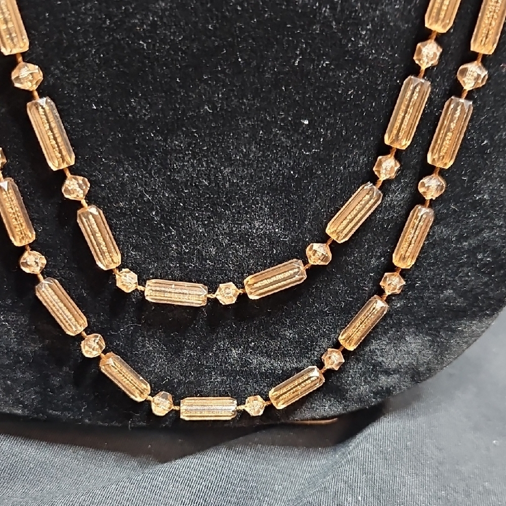 Pinkish Beaded Double-Strand Necklace - Picture 2 of 8